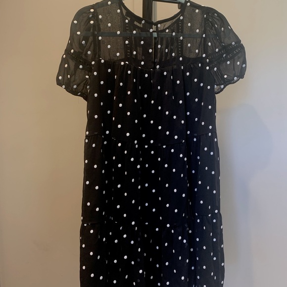 Blu Pepper Polka Dot Baby Doll Dress - Picture 4 of 4